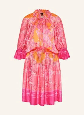 Miss Goodlife Sukienka Satynowa Z Rękawami 3/4 orange