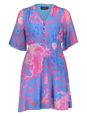 miss goodlife Sukienka w kolorze niebiesko-różowym rozmiar: L