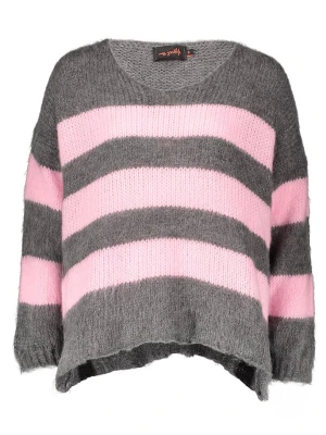 miss goodlife Sweter w kolorze szaro-jasnoróżowym rozmiar: XL