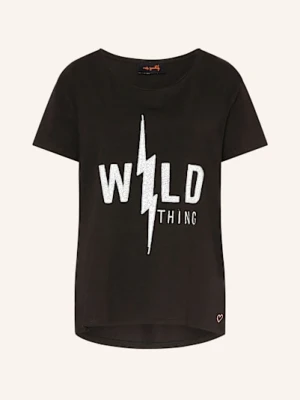 Miss Goodlife T-Shirt Z Cekinami schwarz