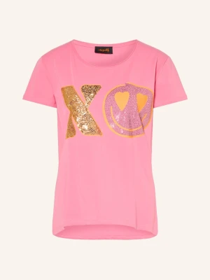 Miss Goodlife T-Shirt Z Kamieniami Ozdobnymi I Cekinami rosa różowy