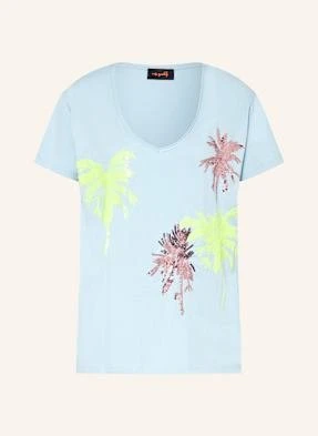 Miss Goodlife T-Shirt Z Obszyciem Ozdobnymi Kamykami blau