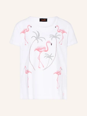 Miss Goodlife T-Shirt Z Obszyciem Ozdobnymi Kamykami weiss