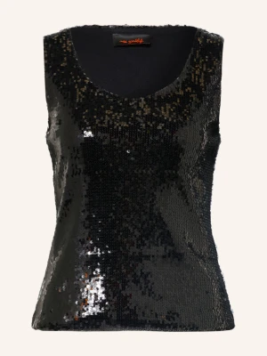 Miss Goodlife Top Glamour Glow Z Cekinami schwarz CZARNY