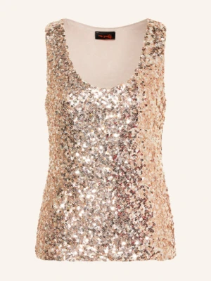 Miss Goodlife Top Z Cekinami beige