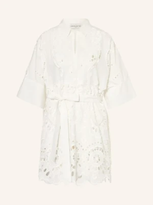 Miss June Sukienka Arin Z Koronką Ażurową weiss