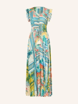 Miss June Sukienka Taly Z Falbanami blau