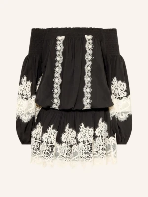 Miss June Sukienka Z Odkrytymi Ramionami Laurel Z Koronką schwarz