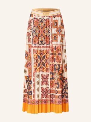 Miss Lagotte Spódnica Plisowana orange