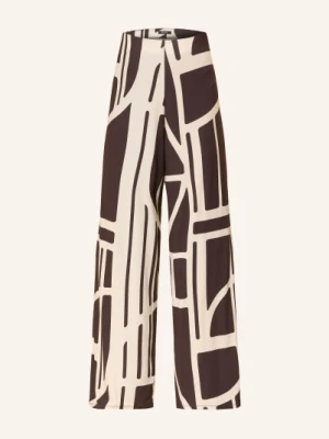 Miss Lagotte Spodnie Z Materiału Typu Marlene braun