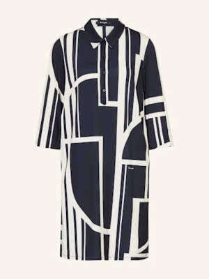 Miss Lagotte Sukienka Koszulowa Z Satyny Z Rękawami 3/4 blau