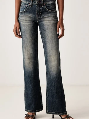 Miss Sixty jeansy flare damskie granatowy