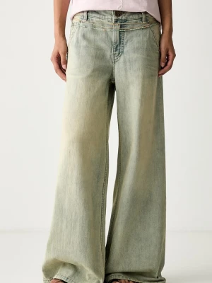 Miss Sixty jeansy wide leg damskie niebieski