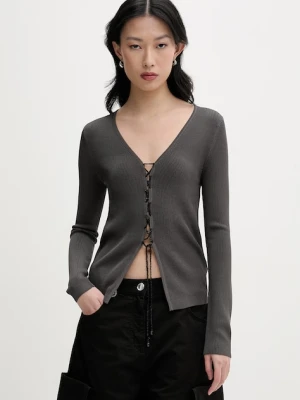 Miss Sixty kardigan damski z dodatkiem jedwabiu