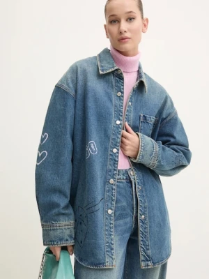 Miss Sixty kurtka jeansowa x Keith Haring 6L3XJ2430000 damska kolor niebieski przejściowa oversize