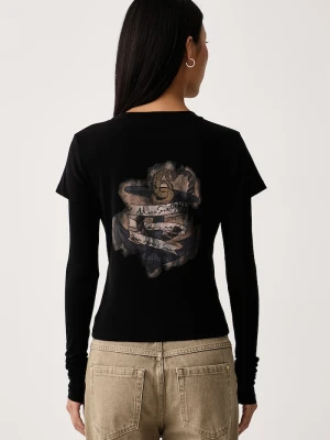 Miss Sixty longsleeve damski z bawełną czarny