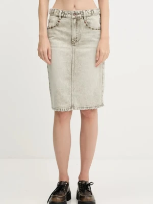 Miss Sixty spódnica jeansowa bawełniana kolor szary mini prosta 6S2KJ15300