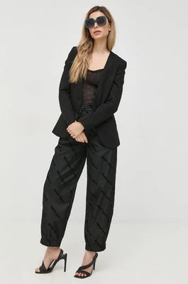 Miss Sixty spodnie dresowe damskie kolor czarny wzorzyste