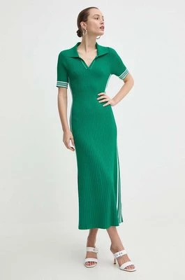 Miss Sixty sukienka RJ5120 KNIT DRESS kolor zielony maxi dopasowana 6L1RJ5120000