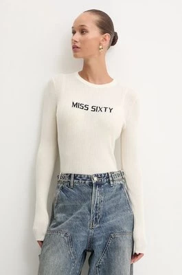 Miss Sixty sweter wełniany damski kolor beżowy lekki 6L3RJ7291000