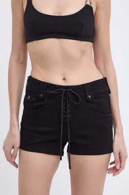 Miss Sixty szorty jeansowe JJ3420 DENIM SHORTS damskie kolor czarny gładkie high waist 6L2JJ3420000