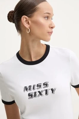 Miss Sixty t-shirt damski kolor biały 6L3SJ3760000