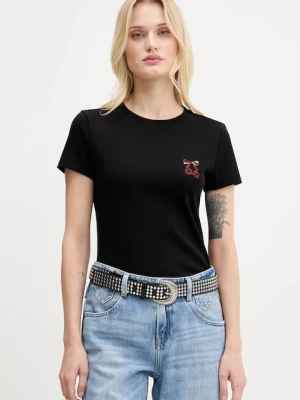 Miss Sixty t-shirt damski kolor czarny 6S2SJ19500