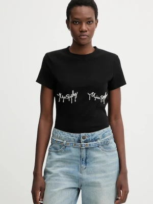 Miss Sixty t-shirt damski kolor czarny 6S3SJ00800