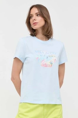 Miss Sixty t-shirt damski kolor niebieski