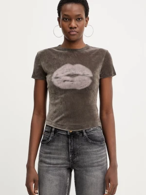 Miss Sixty t-shirt welurowy