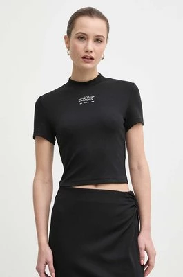 Miss Sixty t-shirt x Keith Haring damski kolor czarny z półgolfem 6L1SJ1730000