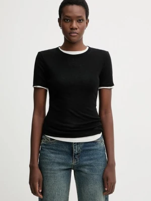 Miss Sixty t-shirt z dodatkiem wełny 2-pack damski kolor czarny 6S3SJ35400