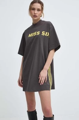 Miss Sixty t-shirt z domieszką jedwabiu SJ5500 S/S kolor brązowy 6L1SJ5500000