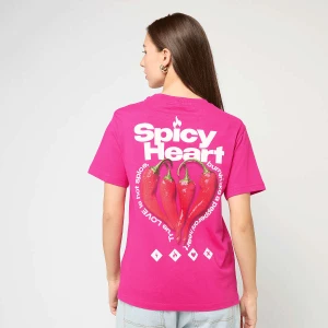 Miss Tee Spicy Heart kobiety T-Shirty i Polo różowy rozmiar Odzież