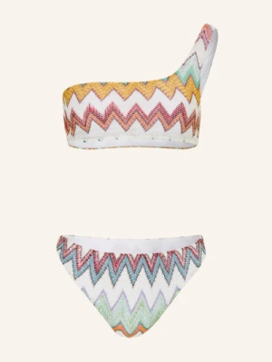 Missoni Bikini Na Jedno Ramię Z Brokatową Lamówką rosa