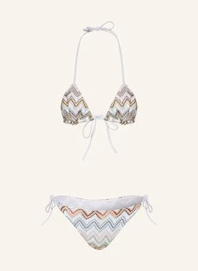 Missoni Bikini Trójkątne Z Błyszczącą Przędzą beige