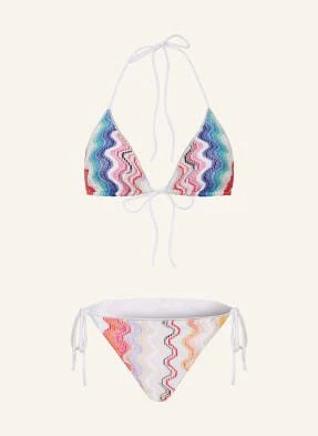 Missoni Bikini Trójkątne Z Błyszczącą Przędzą weiss