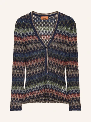 Missoni Bluzka Z Dzianiny Z Brokatową Przędzą blau