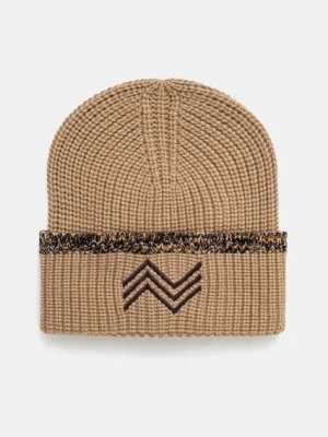 Missoni czapka kolor beżowy z grubej dzianiny wełniana CP00WOD9829
