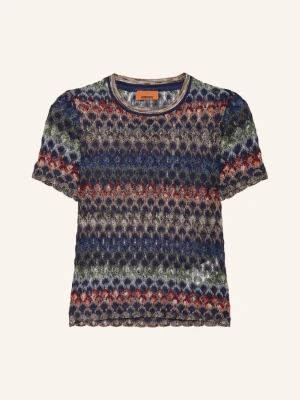 Missoni Dzianinowa Koszulka Z Brokatową Przędzą blau