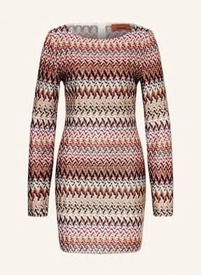 Missoni Dzianinowa Sukienka Z Błyszczącą Przędzą pink