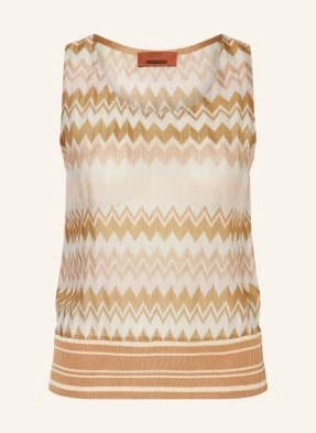 Missoni Dzianinowy Top Z Błyszczącą Przędzą beige