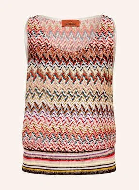 Missoni Dzianinowy Top Z Błyszczącą Przędzą braun