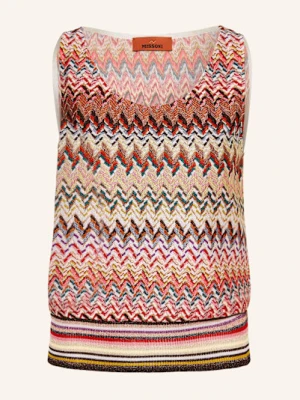 Missoni Dzianinowy Top Z Błyszczącą Przędzą pink