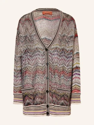 Missoni Kardigan Z Błyszczącą Przędzą I Cekinami braun