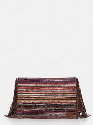 Missoni kopertówka Clutch Fringes kolor brązowy MI10064F