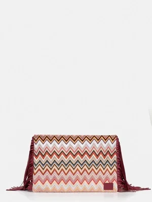 Missoni kopertówka Clutch Fringes kolor różowy MI10064F