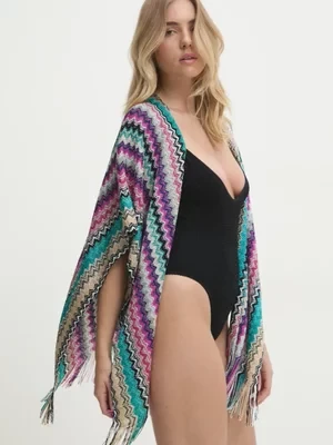 Missoni narzutka plażowa kolor turkusowy 5P2SVMD9973