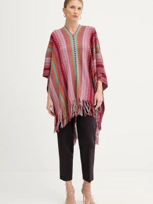Missoni poncho z dodatkiem wełny kolor czerwony lekkie POQYWMDA224