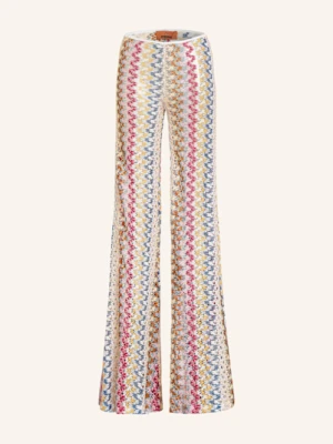 Missoni Spodnie Szydełkowe Z Błyszczącą Przędzą pink